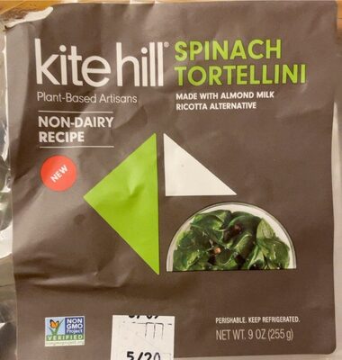 Spinach Tortellini Made With Almond Milk Ricotta Alternative, Spinach Tortellini