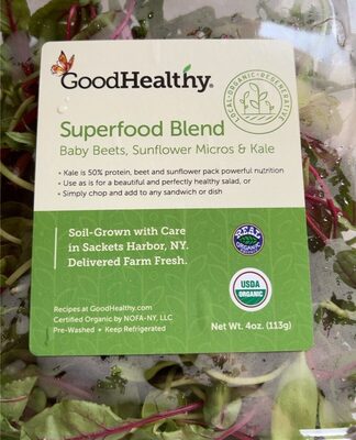 Superfood Baby Beets, Sunflower Micros & Kale Blend, Superfood