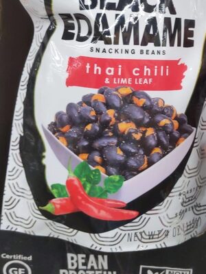 Thai Chili & Lime Leaf Black Edamame Snacking Beans, Thai Chili & Lime Leaf