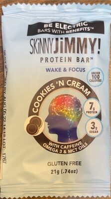 Wake & Focus Cookies 'N Cream Protein Bar, Wake & Focus