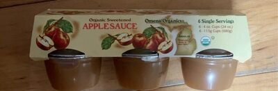 Sweetened Organic Applesauce, Sweetened