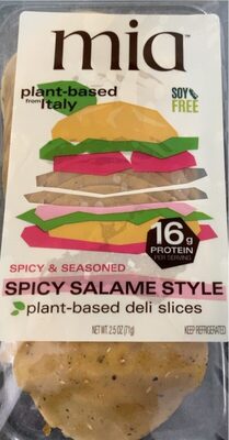 Plant-Based Spicy & Seasoned Salame Style Deli Slices, Spicy & Seasoned