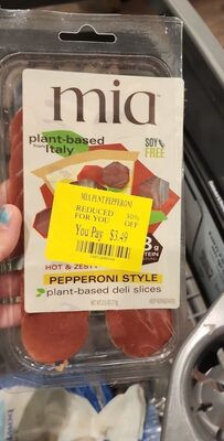 Hot & Zesty Pepperoni Style Plant-Based Deli Slices, Pepperoni Style