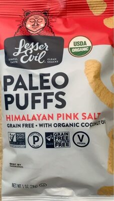 Himalayan Pink Salt Grain Free Paleo Puffs, Himalayan Pink Salt