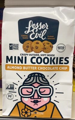 Almond Butter Chocolate Chip Mini Cookies, Almond Butter Chocolate Chip