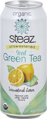 Organic Unsweetened Lemon Iced Green Tea, Unsweetened Lemon