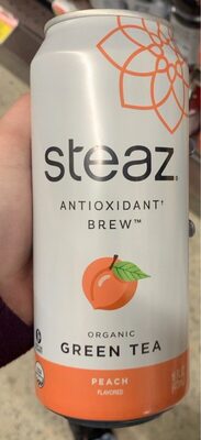 Organic Lightly Sweetened Peach Iced Green Tea, Lightly Sweetened Peach