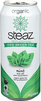 Organic Lightly Sweetened Mint Iced Green Tea, Lightly Sweetened Mint