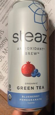 Organic Lightly Sweetened Blueberry Pomegranate Iced Green Tea, Lightly Sweetened Blueberry Pomegranate