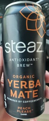 Peach Please Flavored Organic Yerba Mate Drink, Peach
