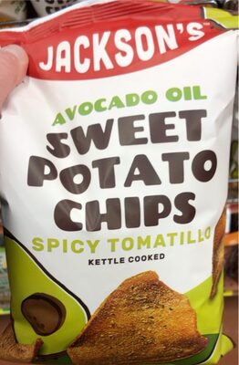 Avocado Oil Spicy Tomatillo Kettle Cooked Sweet Potato Chips, Spicy Tomatillo