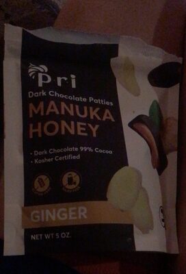 Ginger Dark Chocolate New Zealand Manuka Honey, Ginger