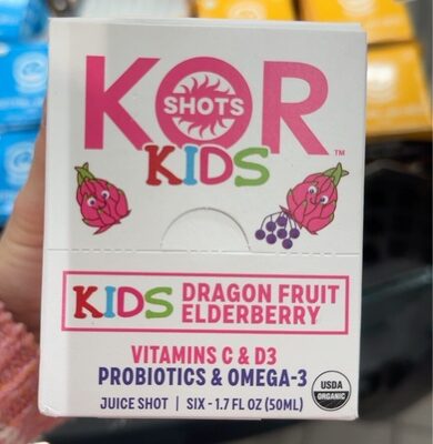 Dragon Fruit Elderberry Kids Juice Shot, Dragon Fruit Elderberry