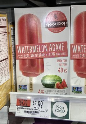 All Natural Frozen Pops, Watermelon Agave