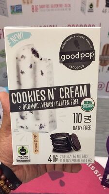 Organic Pops, Cookies N' Cream