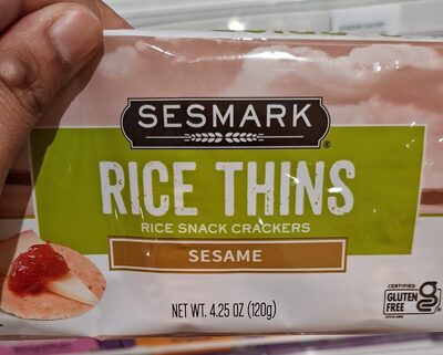 Sesame Rice Thins Snack Crackers