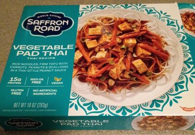 Vegetable Pad Thai With Rice Noodles Handcrafted Firm Tofu With Carrots, Scallions And Peanuts In A Thai-Style Peanut Sauce, Vegetable Pad Thai