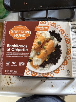 Enchiladas Al Chipotle With Black Beans & Rice, Hot