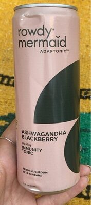 Blackberry Ashwagandha Immunity Sparkling Tonic With Adaptogens, Blackberry Ashwagandha