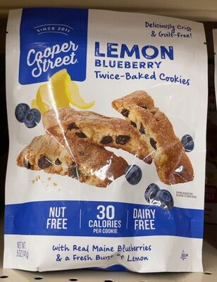 Lemon Blueberry Twice-Baked Cookies, Lemon Blueberry