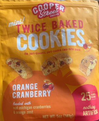 Orange Cranberry Twice-Baked Cookies With Real Michigan Cranberries & A Touch Of Citrusy Orange Zest, Orange Cranberry
