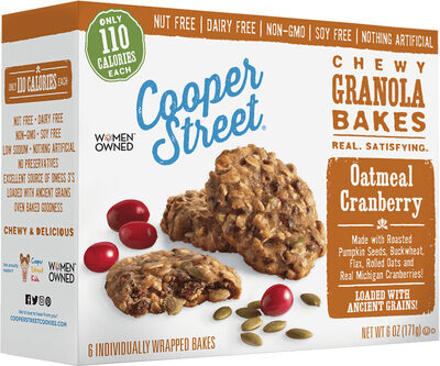 Oatmeal Cranberry Granola Cookie Bakes, Oatmeal; Cranberry