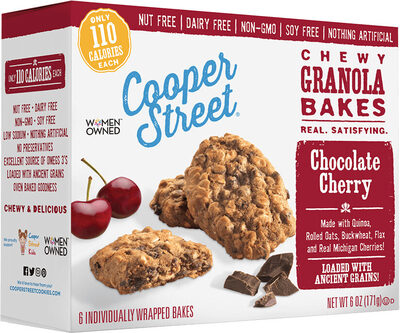 Chocolate Cherry Granola Cookie Bakes, Chocolate; Cherry