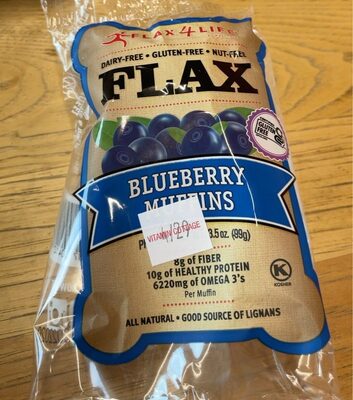 Gluten-Free Wild Blueberry Flax Dairy-Free Muffin, Wild Blueberry