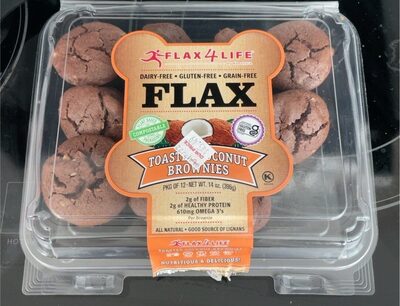 Toasted Coconut Brownie Gluten-Free Flax Mini Muffins, Toasted Coconut Brownie