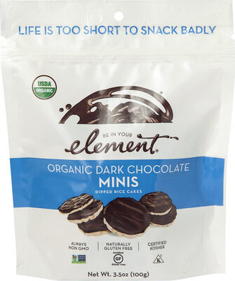 Dark Chocolate Minis Dipped Rice Cakes, Dark Chocolate