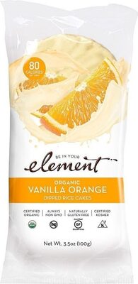 Organic Vanilla Orange Dipped Rice Cakes, Vanilla Orange