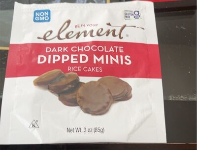 Dark Chocolate Dipped Minis Rice Cakes, Dark Chocolate