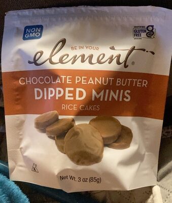 Dipped Minis Chocolate Peanut Butter Rice Cakes, Chocolate; Peanut Butter