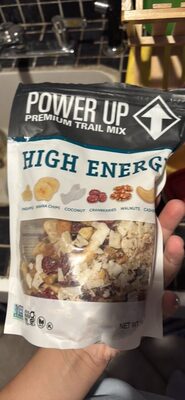 High Energy Pineapple, Banana Chips, Coconut, Cranberries, Walnuts, Cashews, Papaya Trail Mix, High Energy