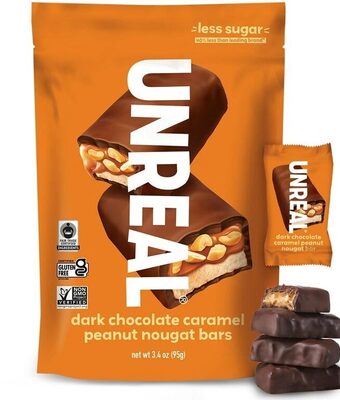 Dark Chocolate Caramel Peanut Nougat Bars, Dark Chocolate Caramel Peanut Nougat