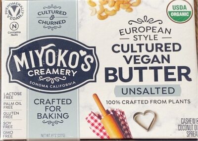 Unsalted Plant Milk Butter, Unsalted