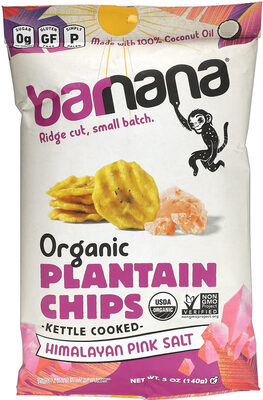 Himalayan Pink Salt Organic Plantain Chips, Himalayan Pink Salt