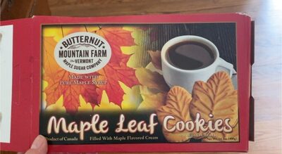 Filled With Maple Leaf Flavored Cream Cookies, Filled With Maple Leaf