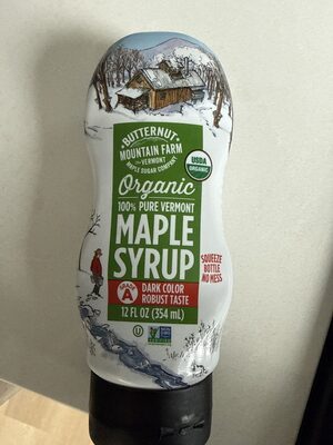 Organic 100% Pure Vermont Maple Syrup, Maple