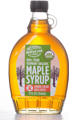 Organic 100% Pure Vermont Maple Syrup, Maple