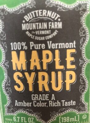 100% Pure Vermont Maple Syrup, Maple