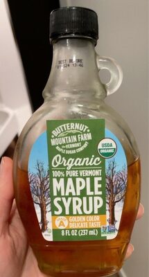 Organic 100% Pure Vermont Maple Syrup, Maple