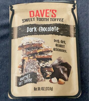 Dark Chocolate Gourmet Soft Toffee, Dark Chocolate