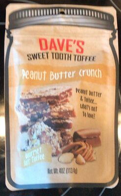 Peanut Butter Crunch Gourmet Soft Toffee, Peanut Butter Crunch