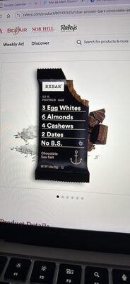 Chocolate Sea Salt Protein Bar, Chocolate; Sea Salt
