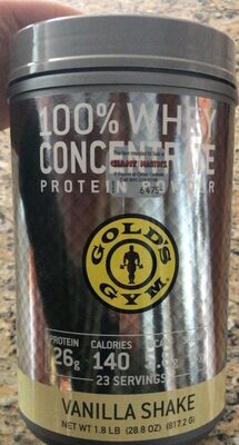 100% Whey Concentrate Protein Powder, Vanilla Shake, Vanilla Shake