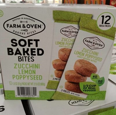 Zucchini Lemon Poppyseed Soft Bared Bites, Zucchini Lemon Poppyseed