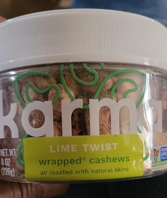 Lime Twist Wrapped Cashews, Lime Twist