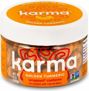 Golden Turmeric Wrapped Cashews, Golden Turmeric