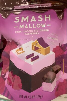 Dark Chocolate Dipped Raspberry Snackable Marshmallows, Dark Chocolate Dipped Raspberry